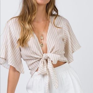 Princess Polly Shiloh Tie Front Top